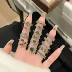패션 반지 (구리 세팅 큐빅)